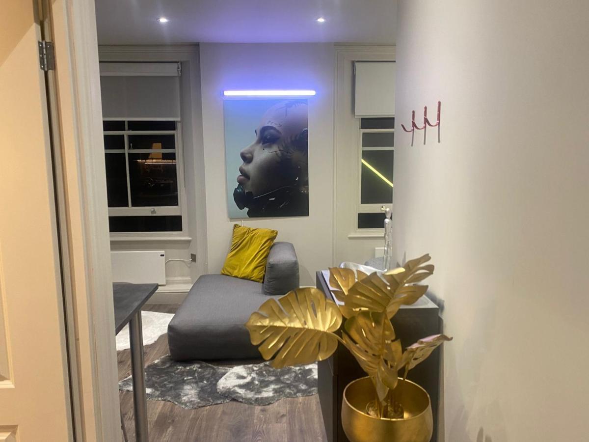 Appartement New Luxury Cyberpunk 1bed Studio Serviced Notting Hill Free Wifi & Netflix Location Perfect For Solo & Coupled Guests Londen